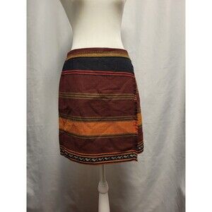 NWT Faux Wrap Mini Skirt Size 8P Wool Blend Southwestern Aztec Ann Taylor Loft